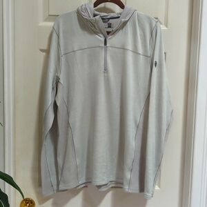KJUS Liam Hooded Mid Layer HZ Men's Light Gray Hoodie Size 2XL - New